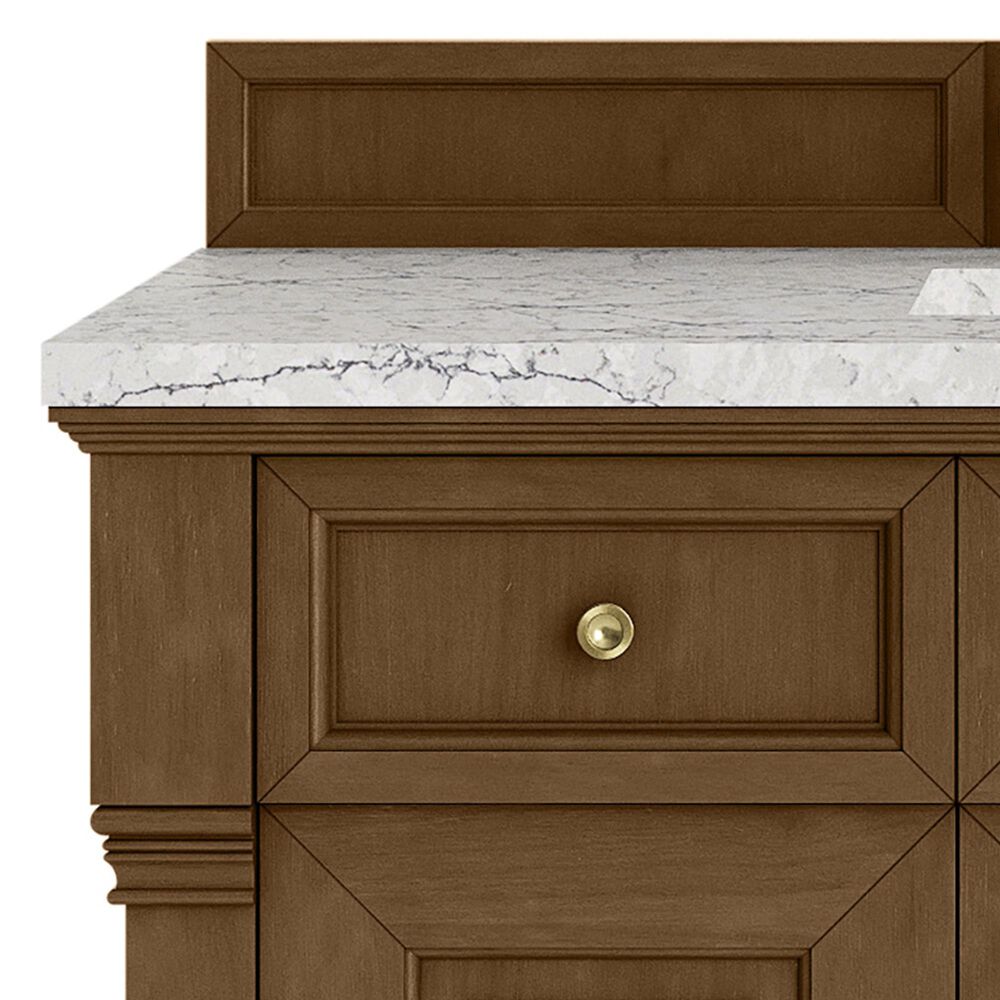 James Martin Vanities Brookfield 48" Single Bathroom Vanity in Honey Oak with 3 cm Eternal Jasmine Pearl Silestone Top, Rectangle Sink and FreePower Wireless Charger, , large