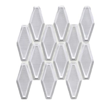 Soci Chateau White Crackle 10.24" x 11.02" Ceramic Mosaic Sheet, , large