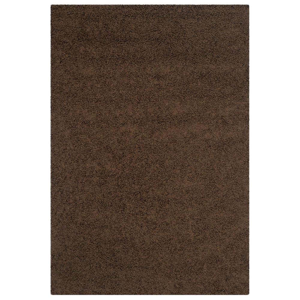 Safavieh Athens Shag SGA119A-4 4" x 6" Brown Area Rug, , large