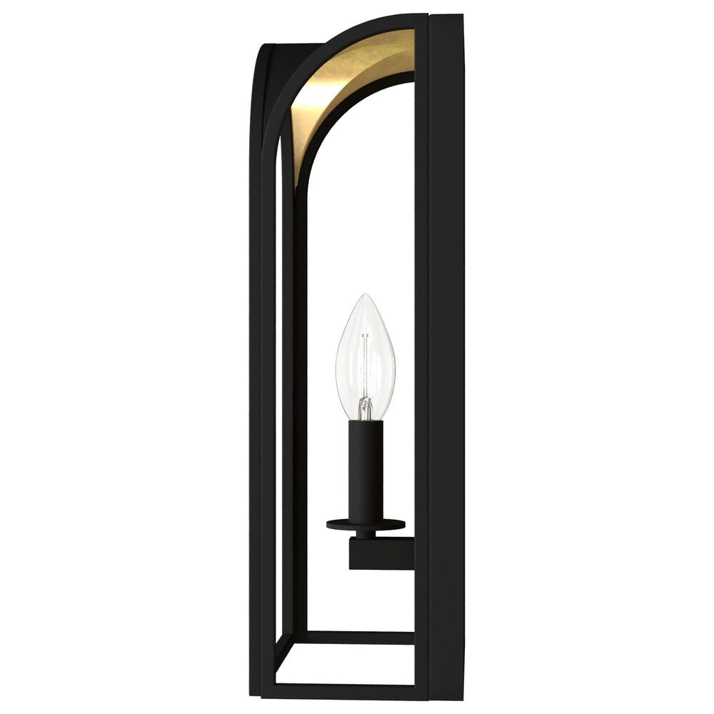 Hunter Dukestown 1-Light Wall Sconce in Natural Iron and Gold Leaf, , large