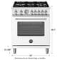 Bertazzoni Master 4.7 Cu. Ft. Freestanding Dual Fuel Range in Bianco Matt, , large
