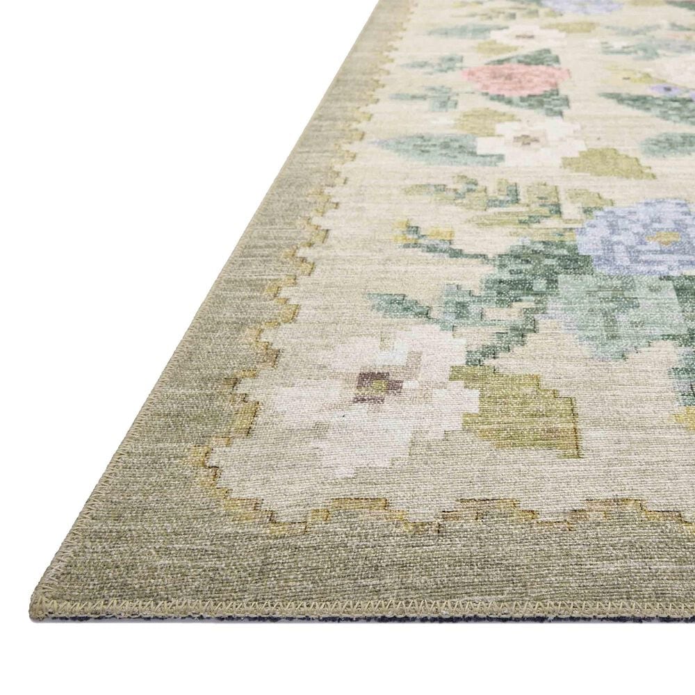 Rifle Paper Co. x Loloi Rosa 2&#39;6&quot; x 9&#39;6&quot; Cream Runner, , large