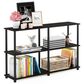 HOMLUX Turn-N-Tube 3-Tier Double Size Storage Display Rack in Espresso and Black, , large