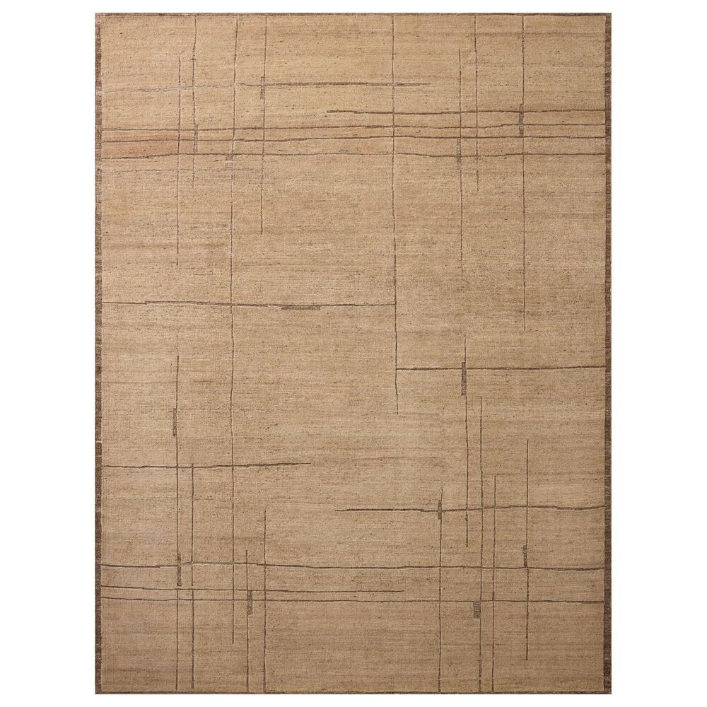 Loloi Beckham Brown and Blush 2" x 3" Area Rug, , large