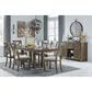 Ashley Moriville Trestle Dining Table and 6 Side Chairs in Grayish Brown, , large
