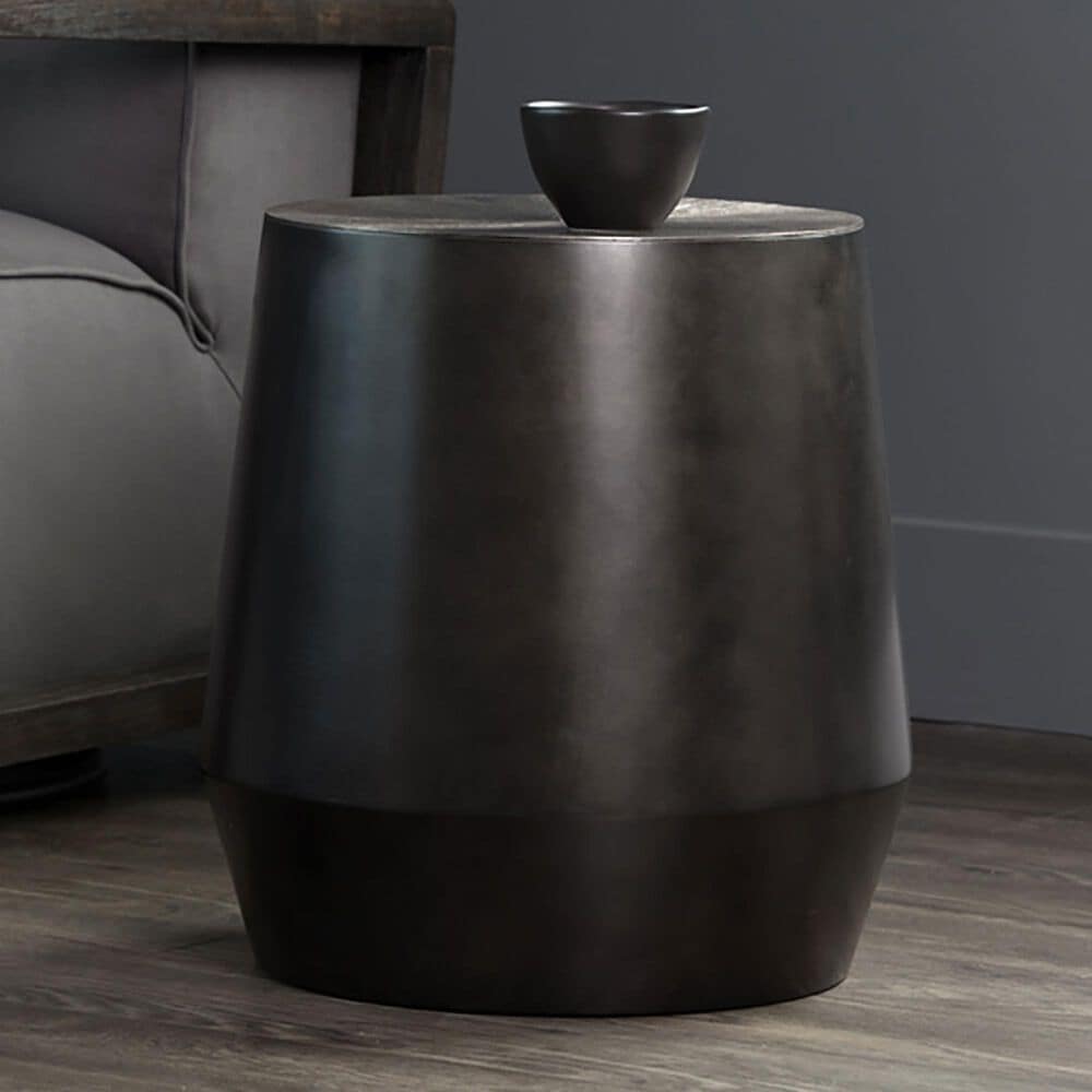 Sunpan Trading &amp; Importing Creed Side Table in Bronze Gunmetal, , large