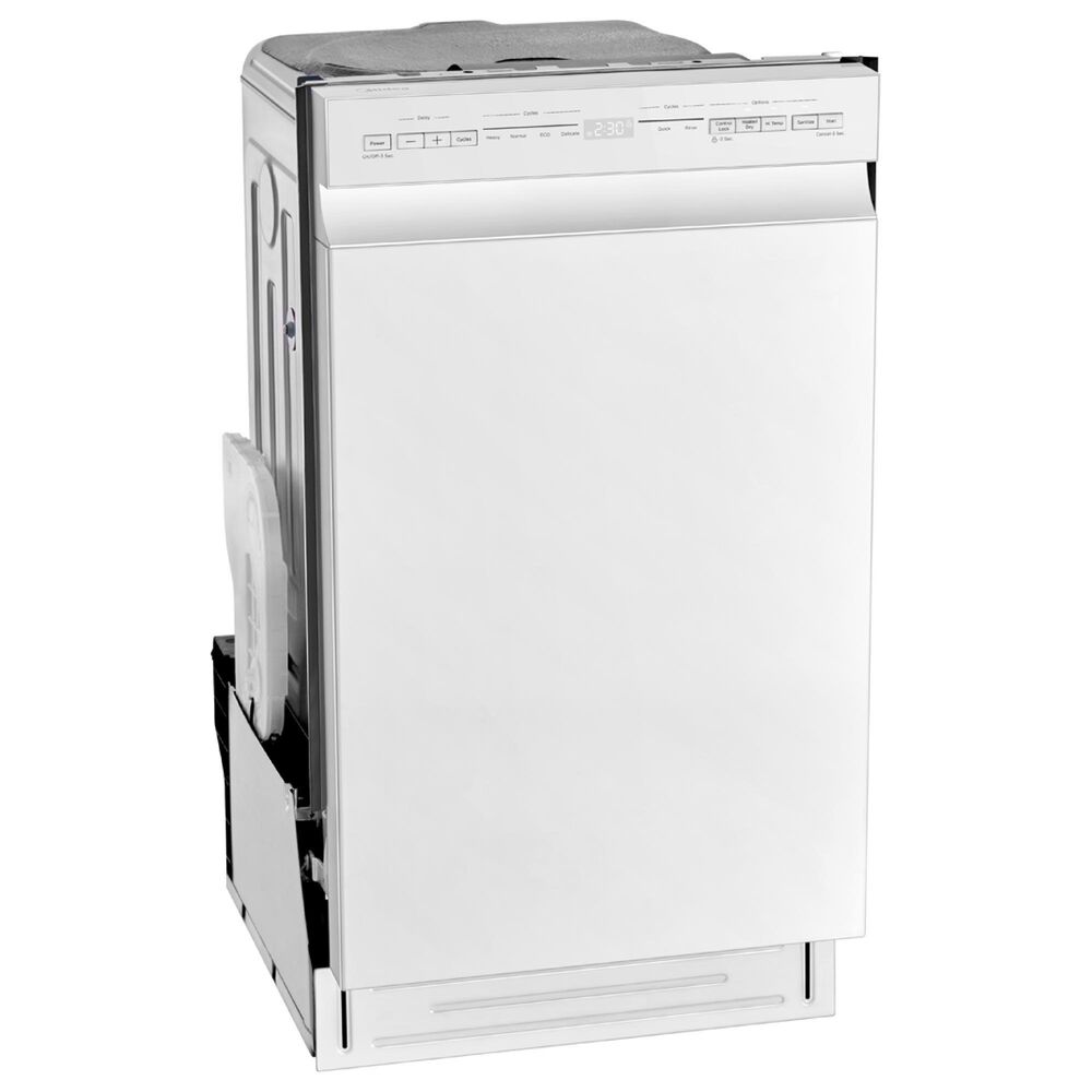 Midea 18" Front Control Built-In Dishwasher in White, , large