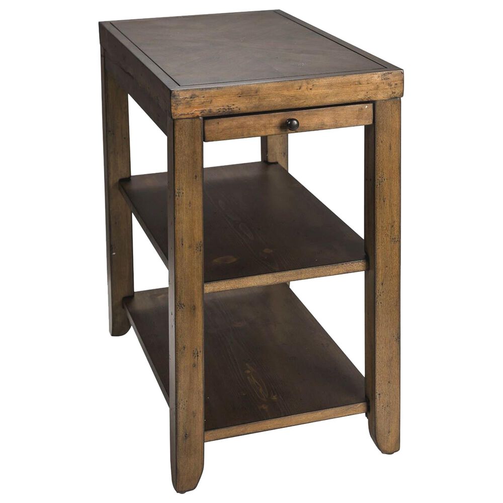 Belle Furnishings Mitchell Chair Side Table in Nutmeg, , large