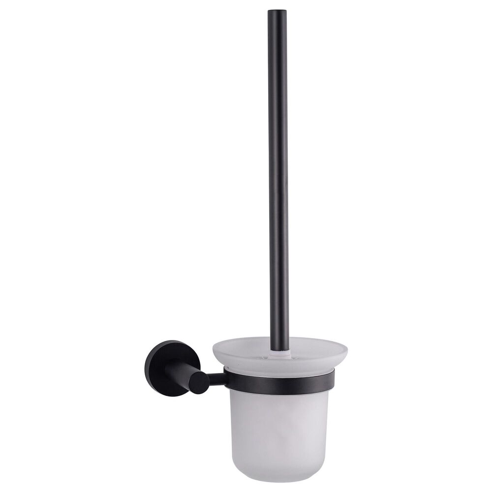 Lexora Home Bagno Nera Stainless Steel Toilet Brush in Matte Black, , large