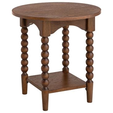 Forma & Co Turn Wood End Table in Cocoa Brown, , large