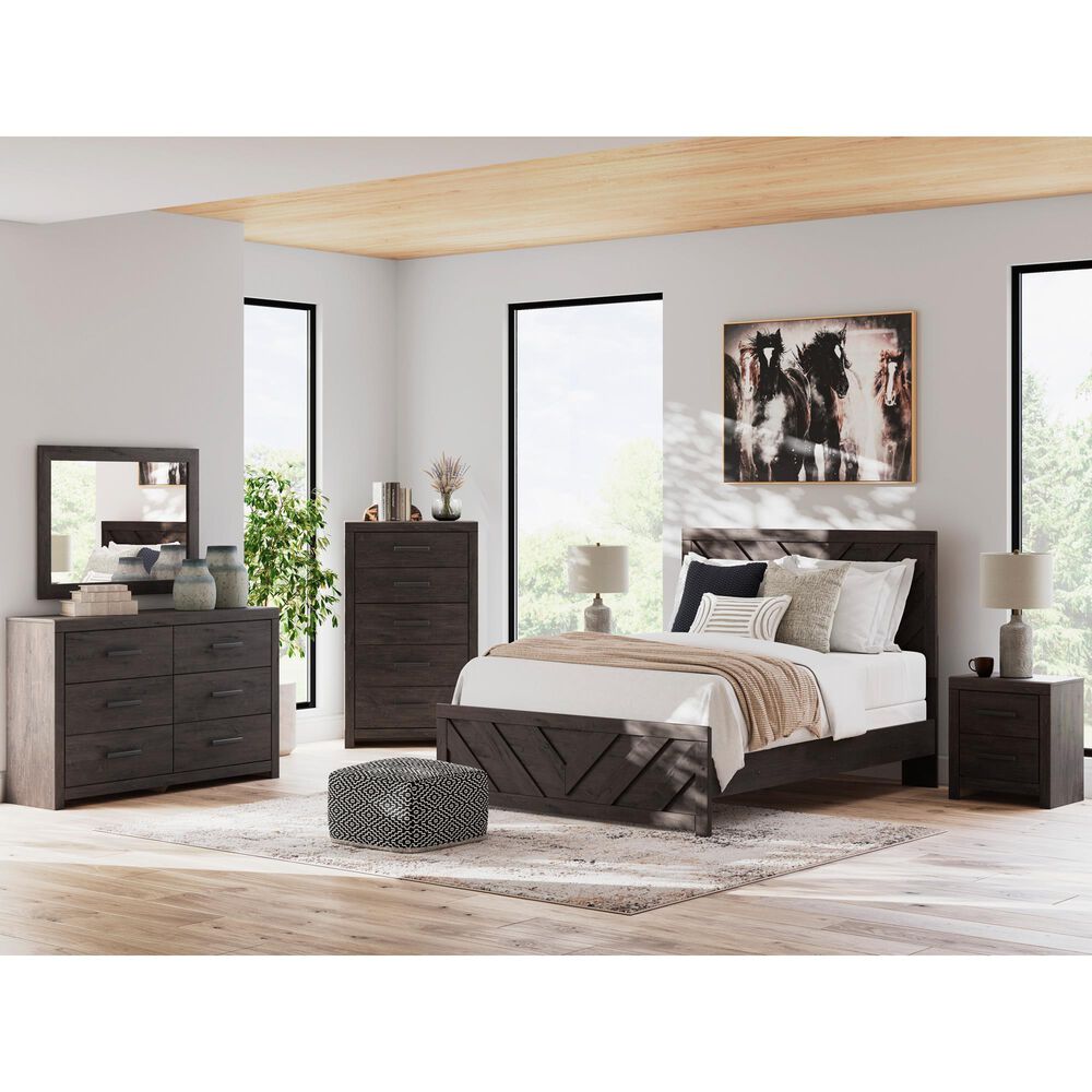 Ashley Prendonea Bedroom Mirror in Charcoal, , large