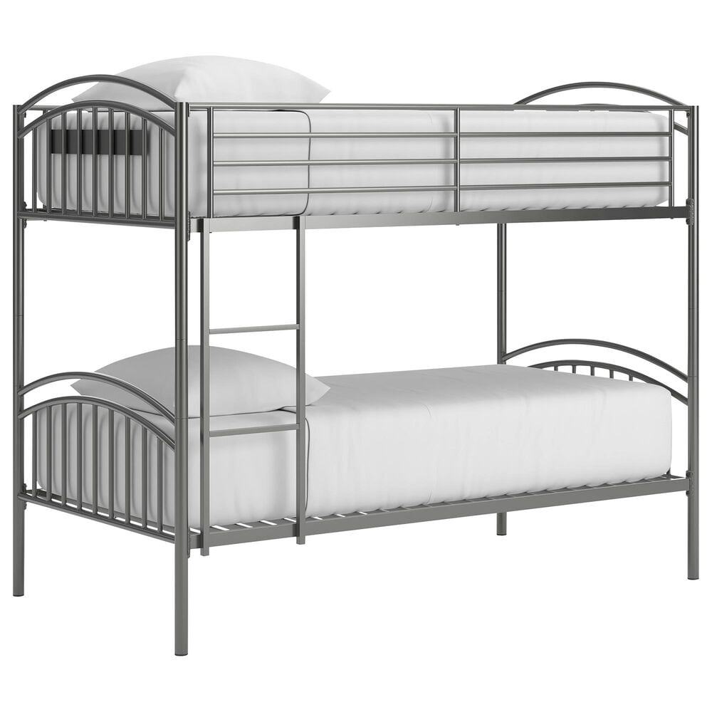 Ashley Lanceburg Twin over Twin Bunk Bed with Ladder in Gray, , large