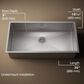 Kohler Strive 35" Undermount Single Bowl Kitchen Sinks in Stainless Steel, , large