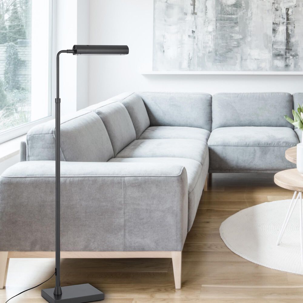 Cal Lighting Delray Floor Lamp in Charcoal Grey, , large