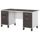 Bush Somerset 3 Piece Office Desk Set in Storm Gray/White, , large