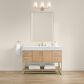 37B Mauri 48" Single Bathroom Vanity with Metal Base in Warm Oak with High-Profile 4" White Composite Stone Top, , large