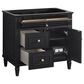 James Martin Vanities Lorelai 36" Single Vanity in Black Onyx with 3 cm White Zeus Quartz Top, , large