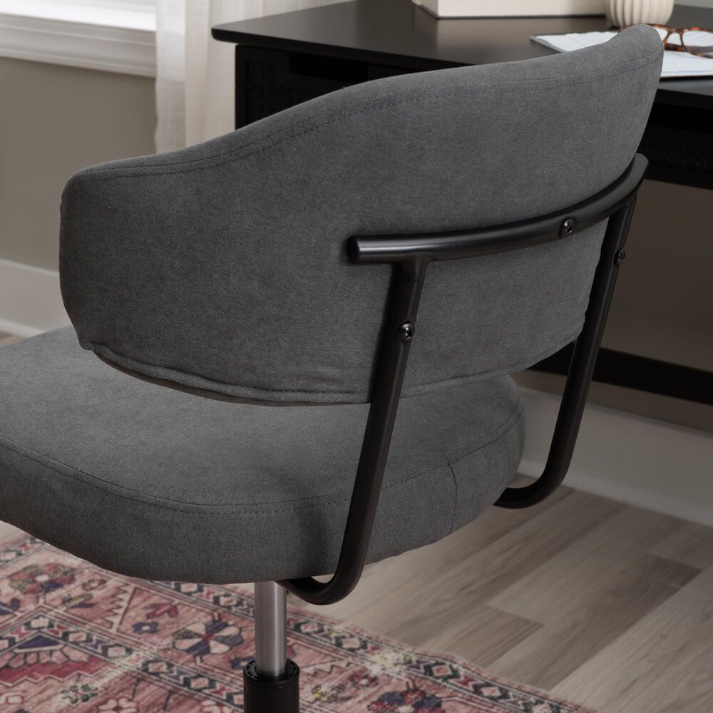 Linon Home Decor Tristan Swivel Office Chair in Black, , large
