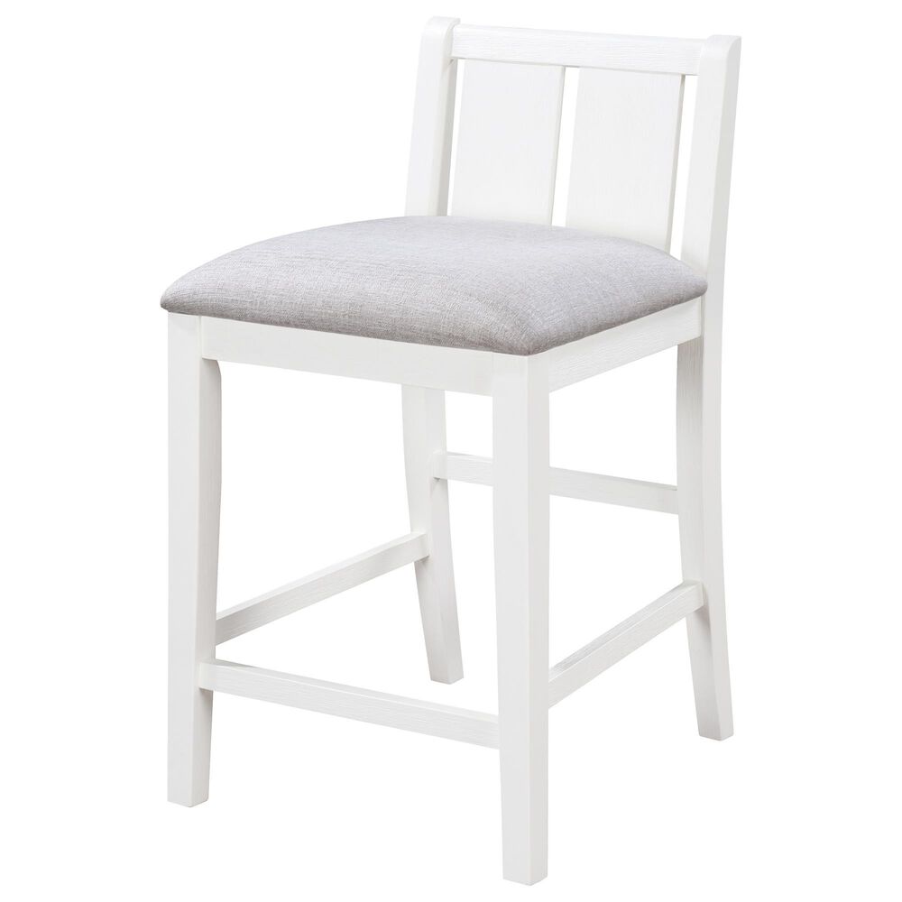 HOMLUX 3-Piece Counter Height Dining Set with Shelves and 2-Chair in White and Rich Espresso, , large