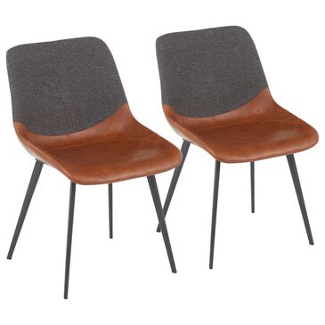 Lumisource Outlaw Dining Chair in Brown, Grey and Black (Set of 2), , large