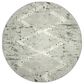 Radici USA Davide Geometric 7"10" Round Green Area Rug, , large