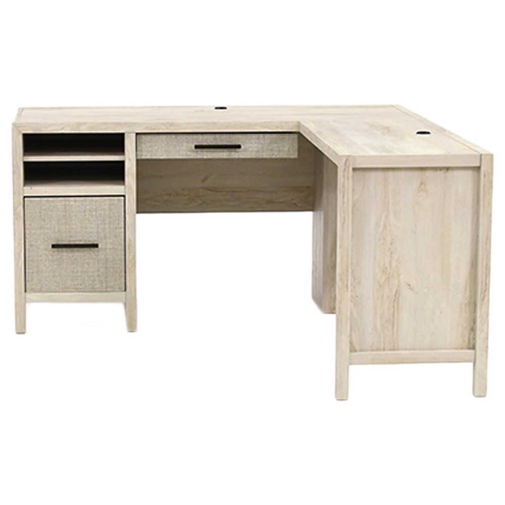 Sauder Pacific View L-Shaped Desk in Chalked Chestnut, , large