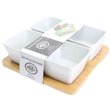 BIA Cordon Bleu 4-Piece Square Bamboo Snack Set in White, , large
