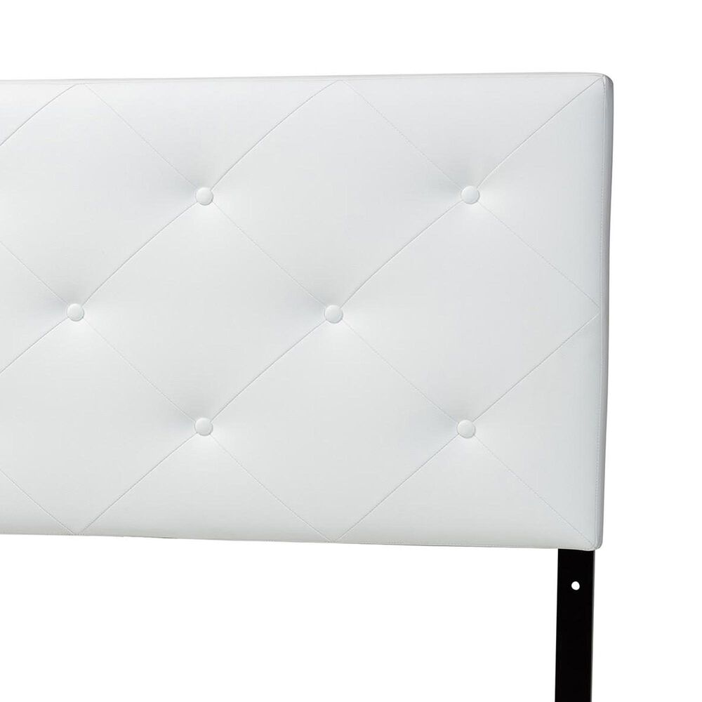 Baxton Studio Baltimore Twin Upholstered Headboard in White, , large