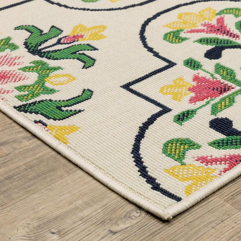 Oriental Weavers Havana HAV04 Ivory and Multicolor 7'10" x 10' Indoor/Outdoor Area Rug, , large