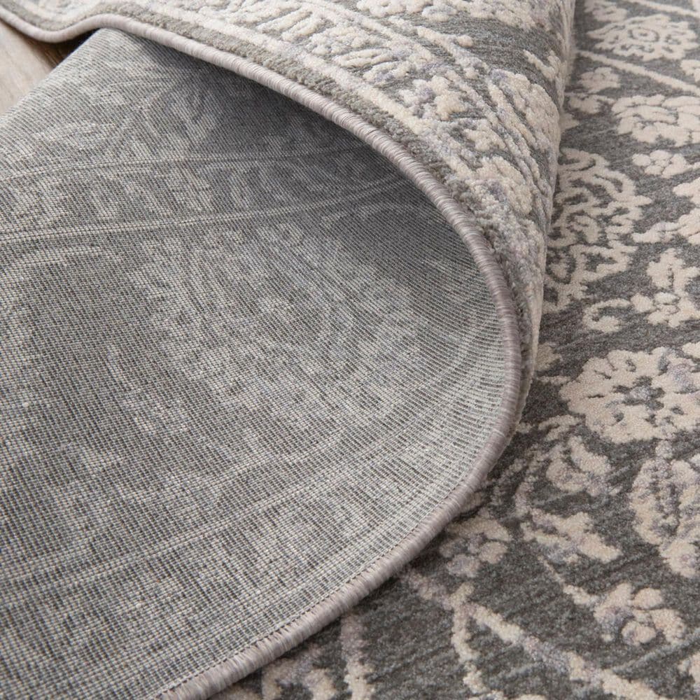 Feizy Thackery 7&#39;10&quot; x 9&#39;10&quot; Charcoal and White Area Rug, , large