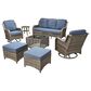 HOMLUX 7-Piece Patio Set in Denim Blue, , large