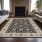 Dalyn Rug Company Hatay HY1 9" x 12" Black Area Rug, , large