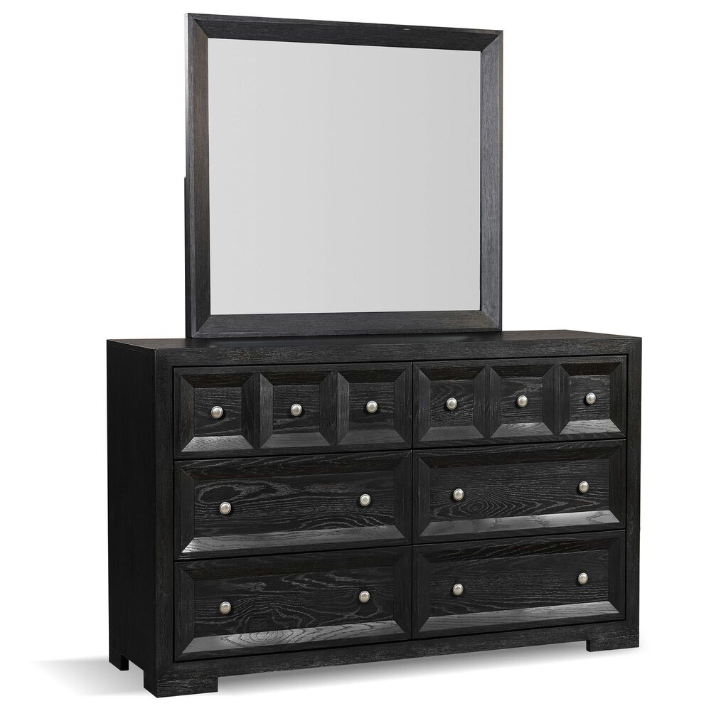 Furniture of America Hatton 6-Piece Queen Bedroom Set in Weathered Black, , large