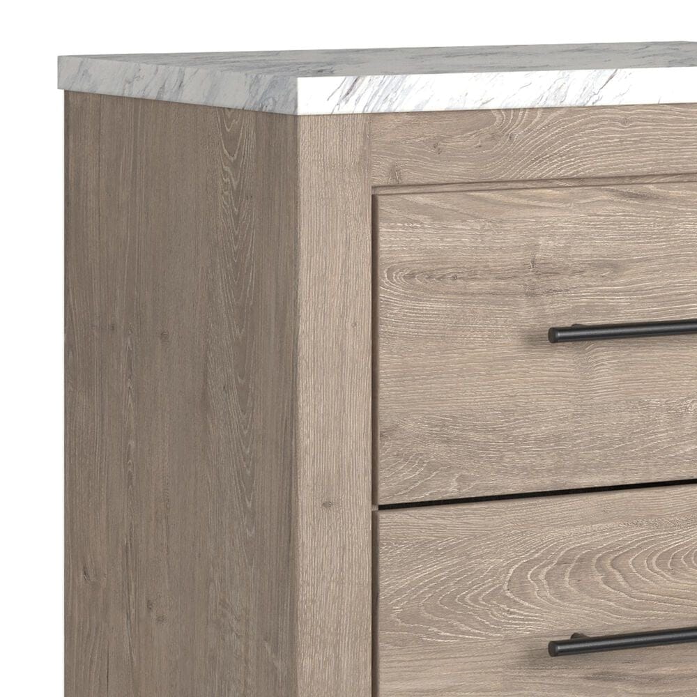 Ashley Senniberg 2 Drawer Nightstand in Light Brown and White, , large