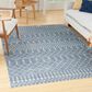 Nourison Astra Machine Washable 6"7" x 9" Blue Area Rug, , large