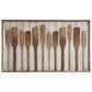 Creative Coop 47.25" x 28" Framed Wall Decor with Raised Paddles in Brown, , large
