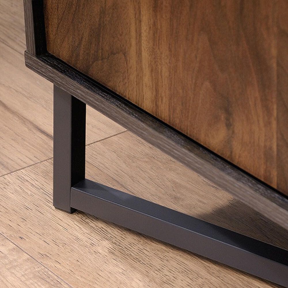 Sauder Canton Lane 54&quot; TV Credenza in Brew Oak, Grand Walnut and Black, , large