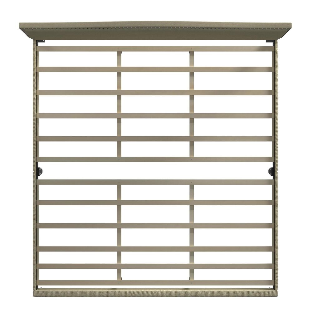 Glideaway Leighford King Upholstered Platform Panel Bed in Beige, , large