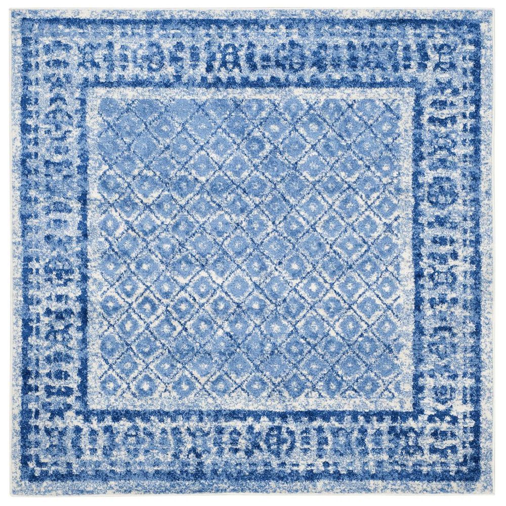Safavieh Adirondack ADR110D-4SQ 4" x 4"  Silver/Blue Square Rug, , large