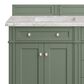 James Martin Vanities Brittany 72" Double Bathroom Vanity in Smokey Celadon with 3 cm Eternal Jasmine Pearl Quartz Top and Rectangular Sinks, , large