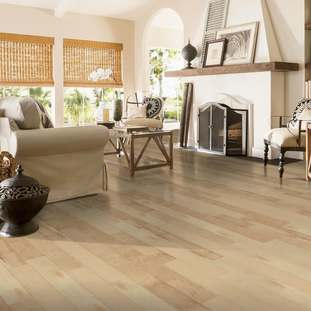 Hartco Prime Harvest Natural Medium Gloss Maple 5&quot; Solid Hardwood, , large