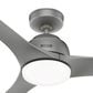 Hunter Gallegos 52" Outdoor Ceiling Fan with Light in Matte Silver, , large