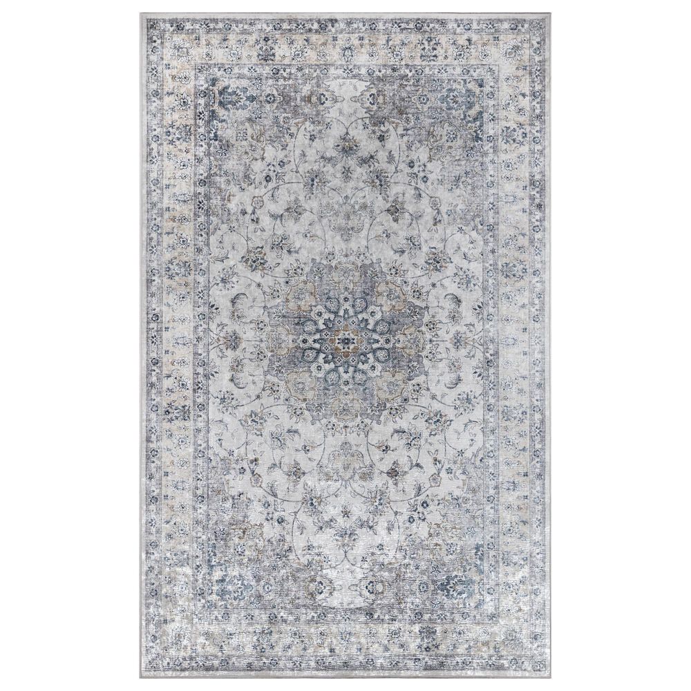 Momeni Karachi KAR-7 5" x 8" Gray Area Rug, , large