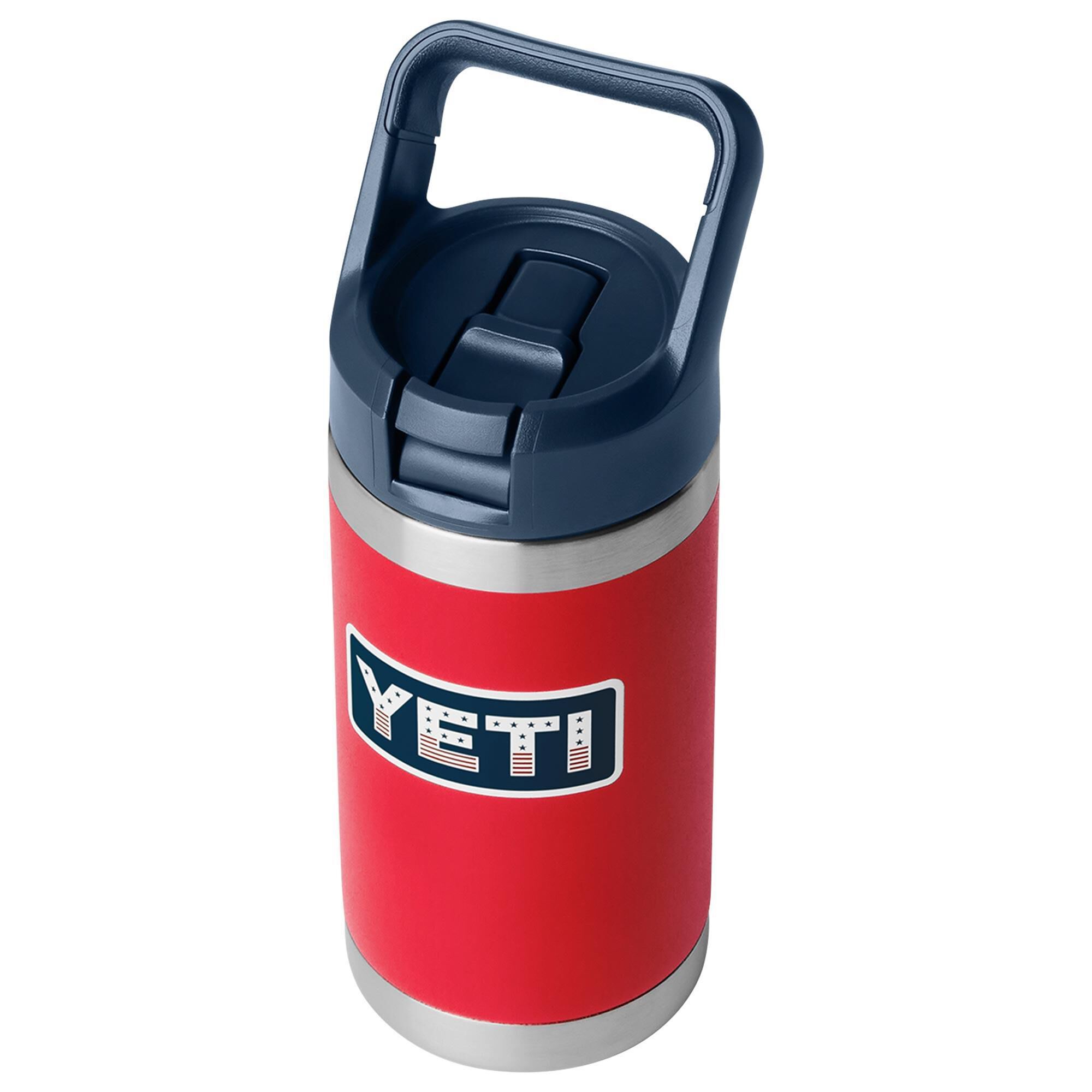 YETI Rambler JR 12oz ストローキャップ キャニオンレッド YETI Rambler Jr. 12 Oz Kids Water Bottle with Straw Cap in Red