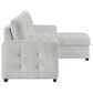 Modern Market Reversible Sofa Sleeper with Chaise in Chalk, , large
