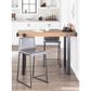 Lumisource Mara Counter Stool with Grey Cushion in Black (Set of 2), , large