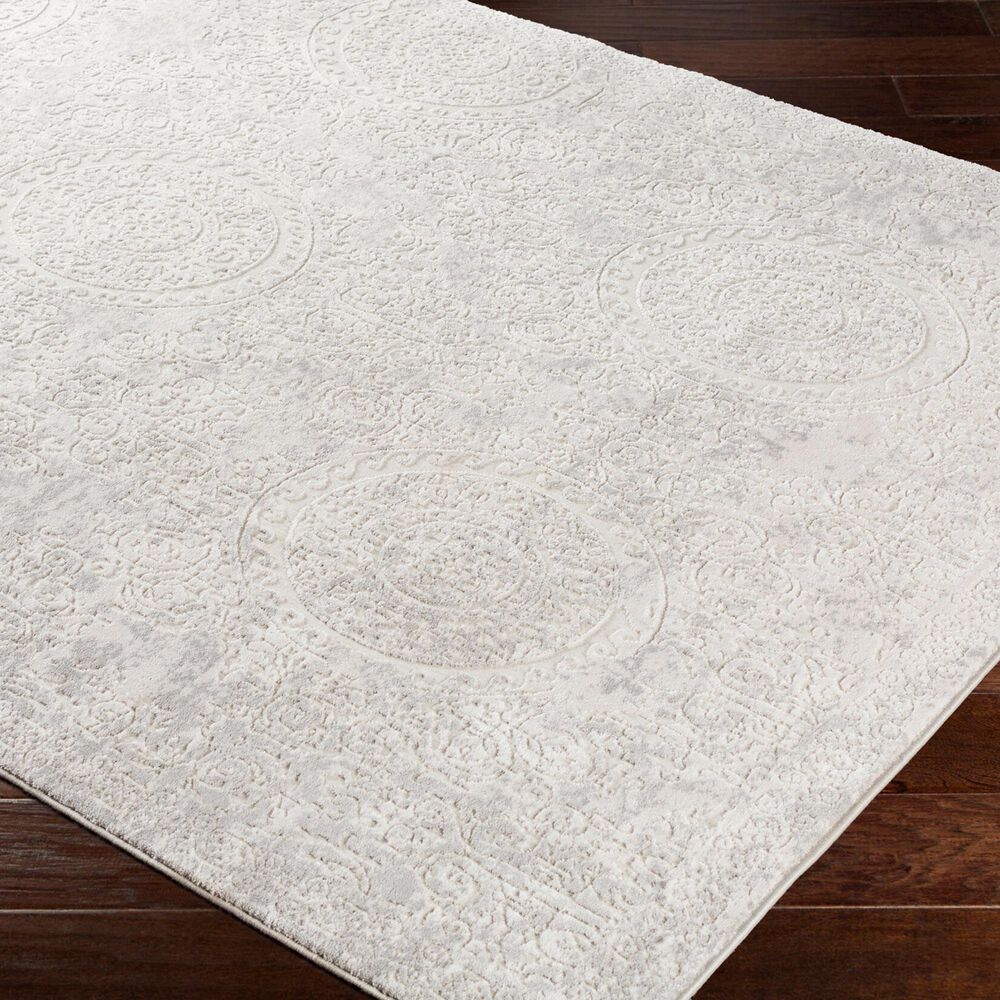 Surya Aisha AIS-2307 10&#39; x 14&#39; Light Gray and Off-White Area Rug, , large