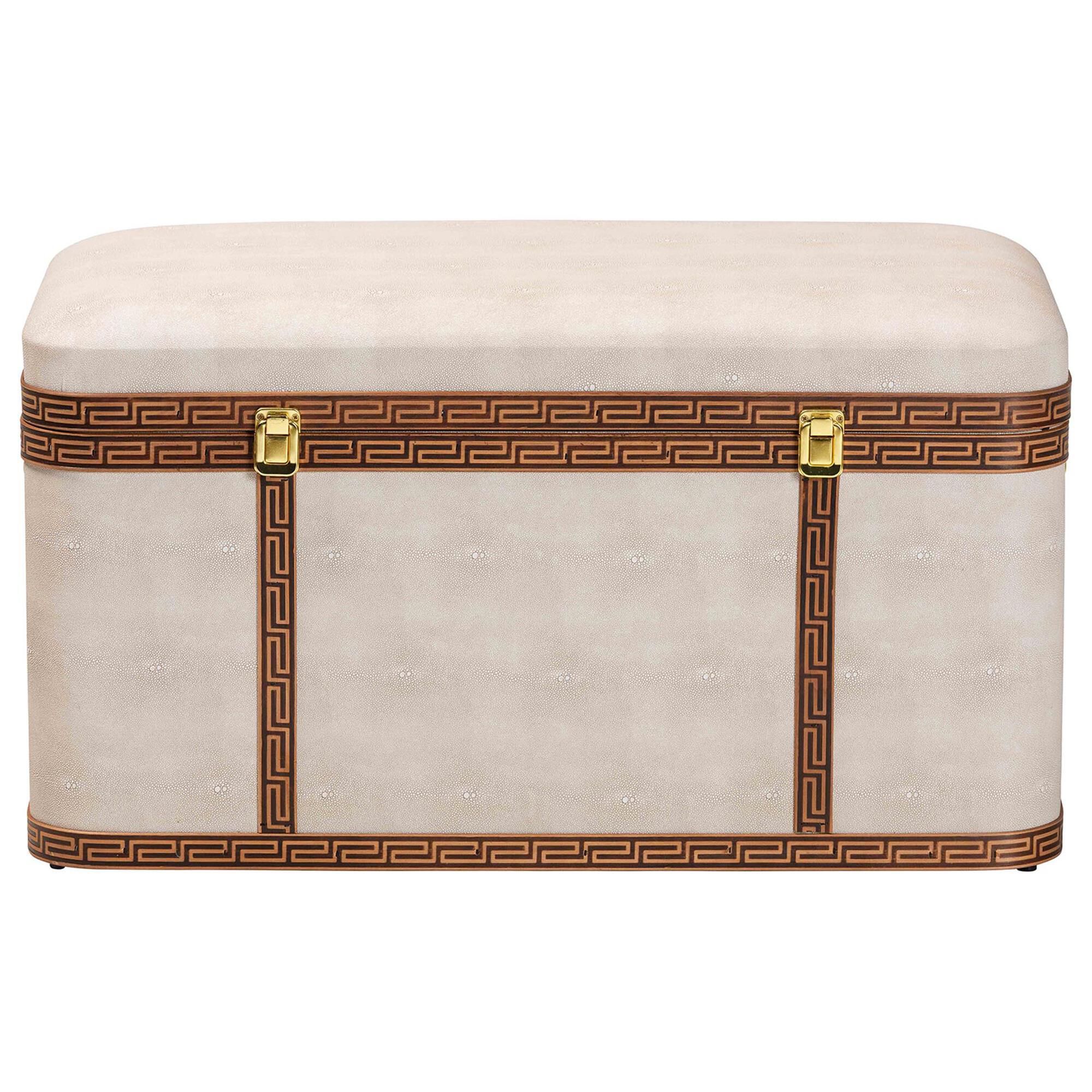 Baxton Studio Brenner Storage Trunk in Beige