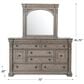 Nicolette Home Kingsbury 8-Drawer Dresser and Mirror in Gray, , large