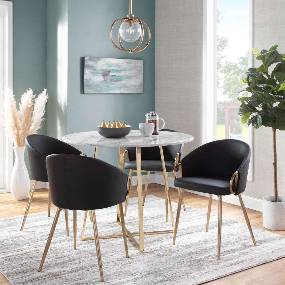 Lumisource Claire Chair in Black/Gold, , large